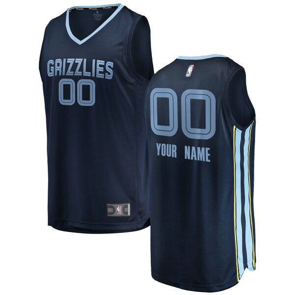 Camiseta Custom 0 Memphis Grizzlies 2018-2019 Icon Edition Armada Hombre